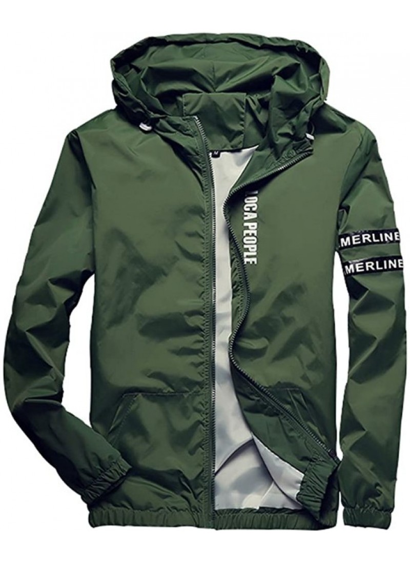 Green Men's Lightweight Breathable Jacket