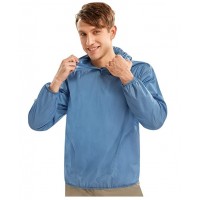 Blue Men's UPF 50+ Sun Protection Shirts Hoodie Lo...