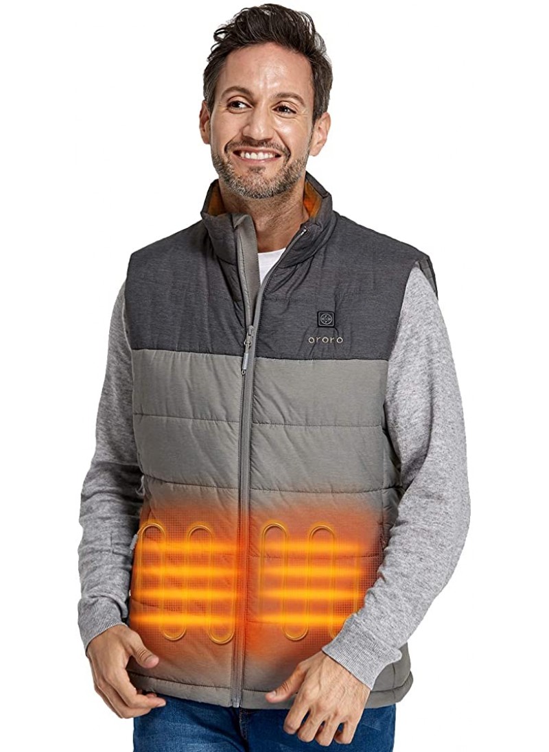 ORORO Men's Lightweight Heated Vest with Battery Pack